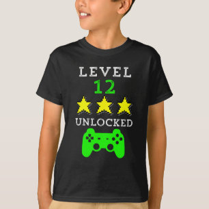 T-shirt Garçon débloqué d'anniversaire de jeu vidéo de