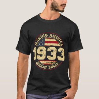 T-shirt Garçon du drapeau américain vintage de 90 ans 1933