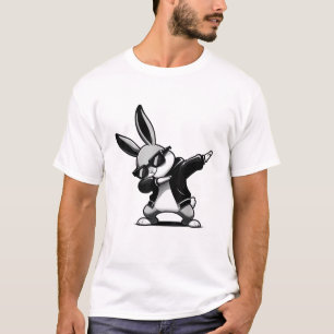 T-shirt Garçon Enfant Jour de Pâques Dabbing Lapin Hip Hop