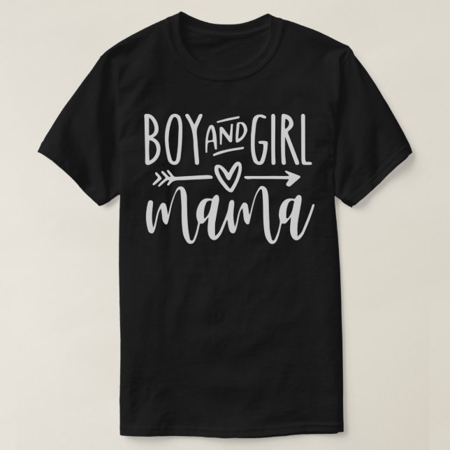 T-shirt Garçon et fille maman Maman de deux maman Fête de  (Design devant)