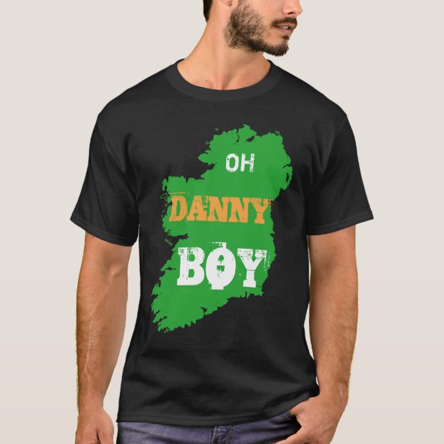 T-shirt Garçon frais de Danny de St Patrick avec la carte (Devant)