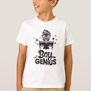 T-shirt Garçon Genius Retour À L'École Enfants Citation Mi