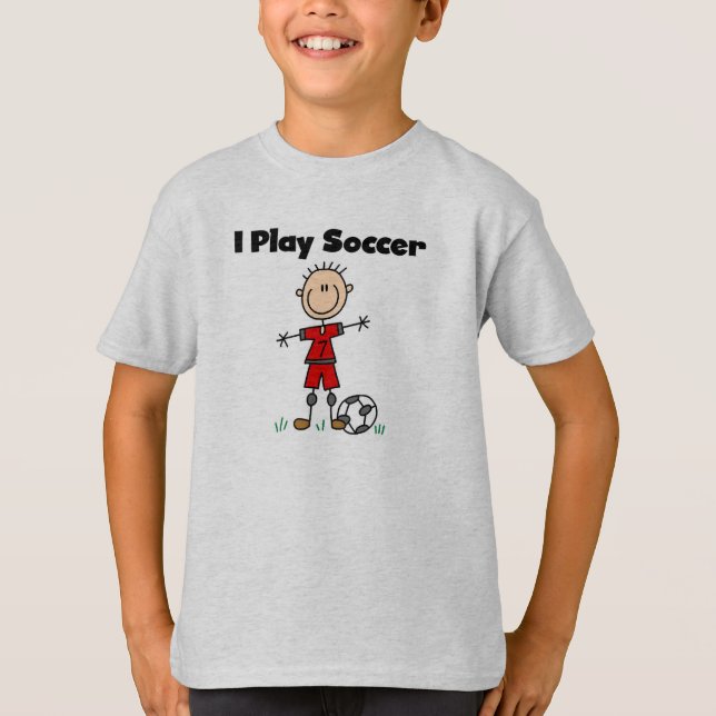 T-shirt Garçon Je Joue Au Football (Devant)