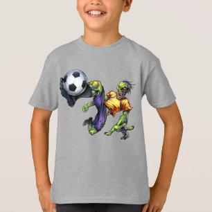 T-shirt Garçon joueur de football d'Halloween effrayant zo