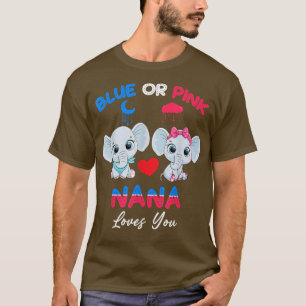 T-shirt Garçon Ou Fille Nana Vous Aime Elephant Rose Blue