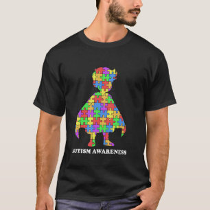 T-shirt Garçon Super-héros Pièce de Puzzle de la sensibili