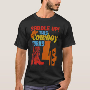 T-shirt Garçons 4 ans Anniversaire Fête Ce Cowboy Aura 4