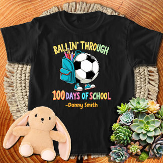 T-shirt Garçons ballon de football à 100 jours de l'école