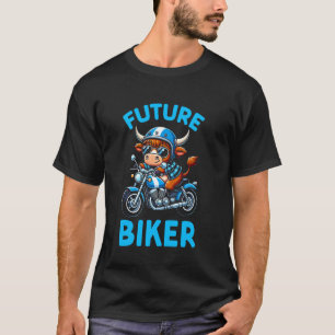 T-shirt Garçons de vache highland de moto de vélo pour enf