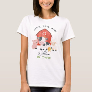 T-shirt Garçons "Deux" Parents ferme 2e anniversaire