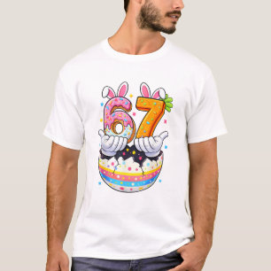 T-shirt Garçons Filles Pâques Œufs Drôle Lapin Six Sept 67