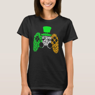 T-shirt Garçons Gamer Jeu Lucky Shamrock Jour de la Saint 