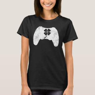 T-shirt Garçons Gamer Lucky Jeu Shamrock Jour de la Saint