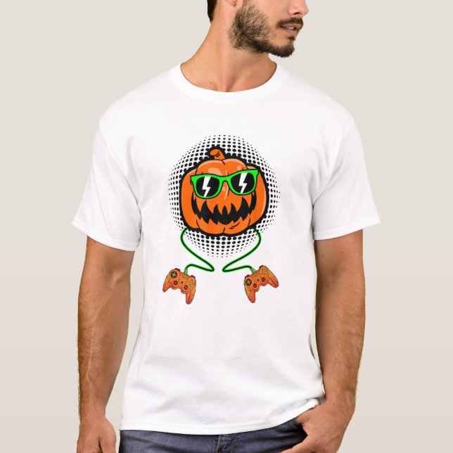 T-shirt Garçons Halloween Gamer (Devant)
