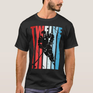 T-shirt Garçons Hockey sur glace 12e anniversaire Joueur M