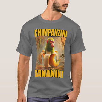 T-shirt Garçons Mème Chimpanzini Bananini Italian Brainrot