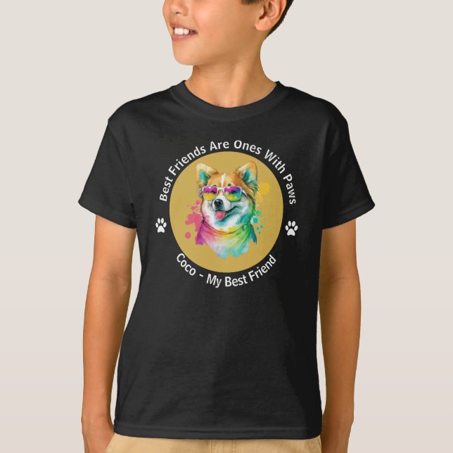 T-shirt Garçons Photo personnalisée et nom Enfants personn (Devant)