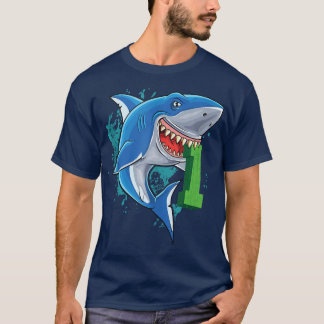 T-shirt Garçons premier anniversaireUn an mou requin