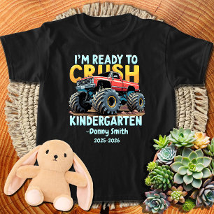 T-shirt Garçons Retour à l'école Prêt à écraser la materne