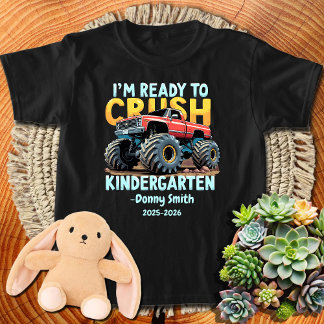T-shirt Garçons Retour à l'école Prêt à écraser la materne