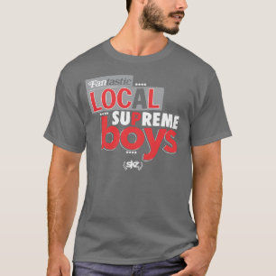 T-shirt Garçons suprêmes (gris, rouges)