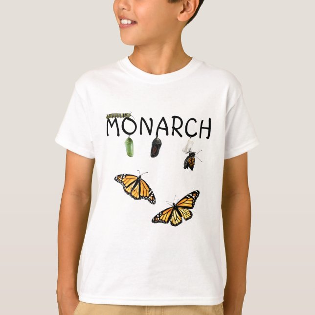 T-shirt Garçons Tee Monarch cycle de vie (Devant)