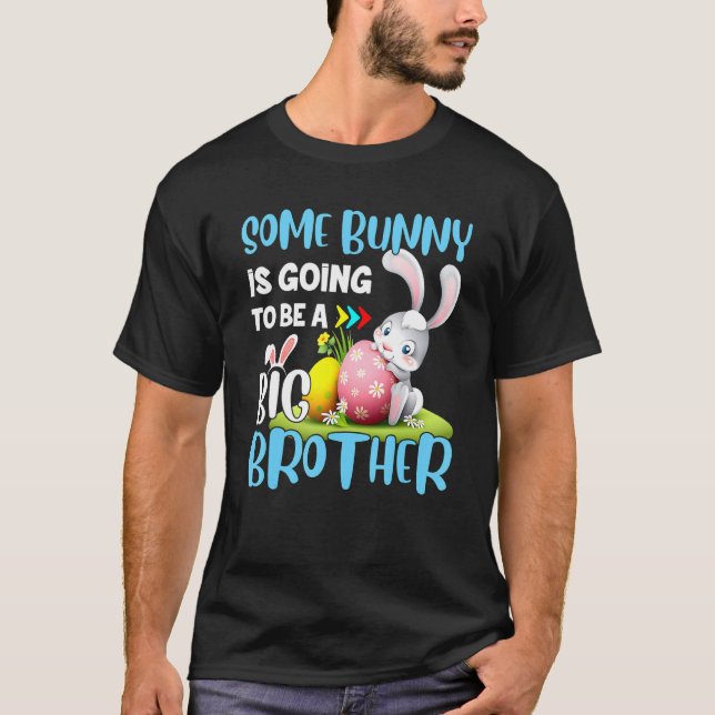 T-shirt Garçons Un Gros Gros Frère Va Être Un Grand Frère. (Devant)