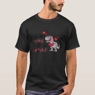 T-shirt Garçons Valentines Jour Enfants Dinosaur Pun rex 1