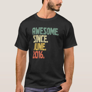 T-shirt Garçons vintages de 5 ans filles stupéfiant depuis