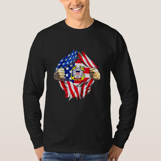 T-shirt Garde côtière Us Flat (Devant)