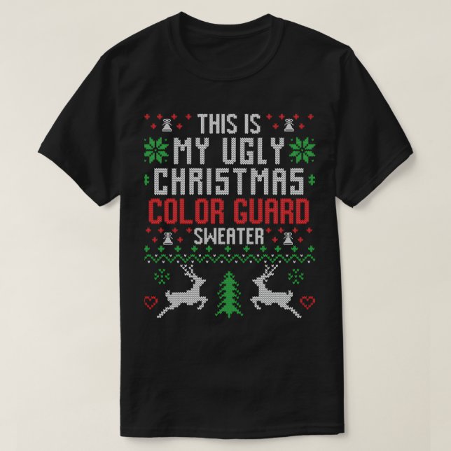 T-shirt Garde de couleur Douille de Noël moche (Design devant)
