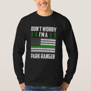 T-shirt Garde forestier Drapeau américain Agent de conserv