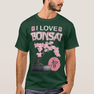 T-shirt Gardening Hobby Retro Japanese Cherry Sakura Bonsa