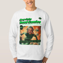 Garder Calm Space Girl Retro Comic Book Long Manch