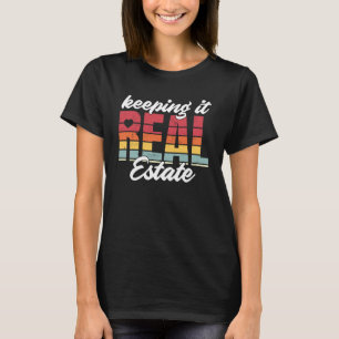 T-shirt Garder la rétro immobilière