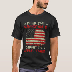 T-shirt Garder Les Immigrants Déporter Les Républicains