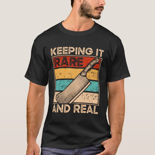 T-shirt Garder Rare Et Véritable Viande Boucher (Devant)