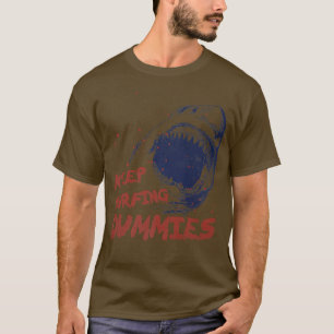 T-shirt Garder Surfing Dummies Retro Vintage Scary Shark