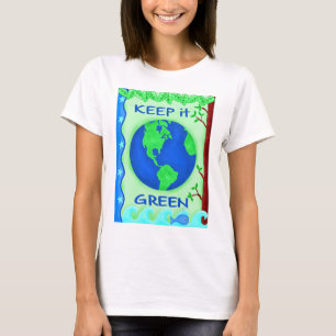 T-shirt Garder vert Sauver la Terre Environnement Art