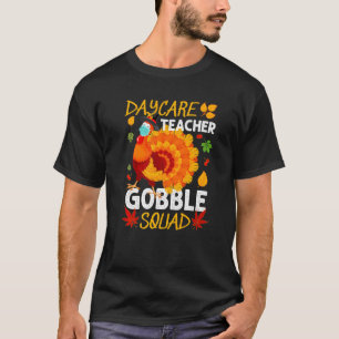 T-shirt Garderie Enseignant Gobble Squad Turquie Visage Ma