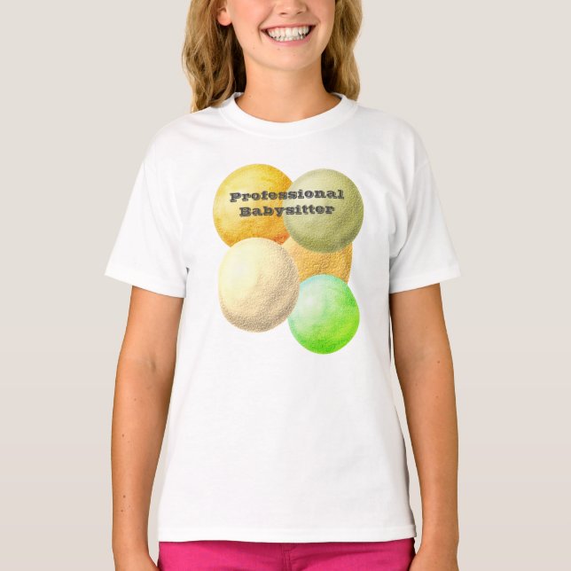 T-shirt Garderie professionnelle Pastel Circles Garde d'en (Devant)