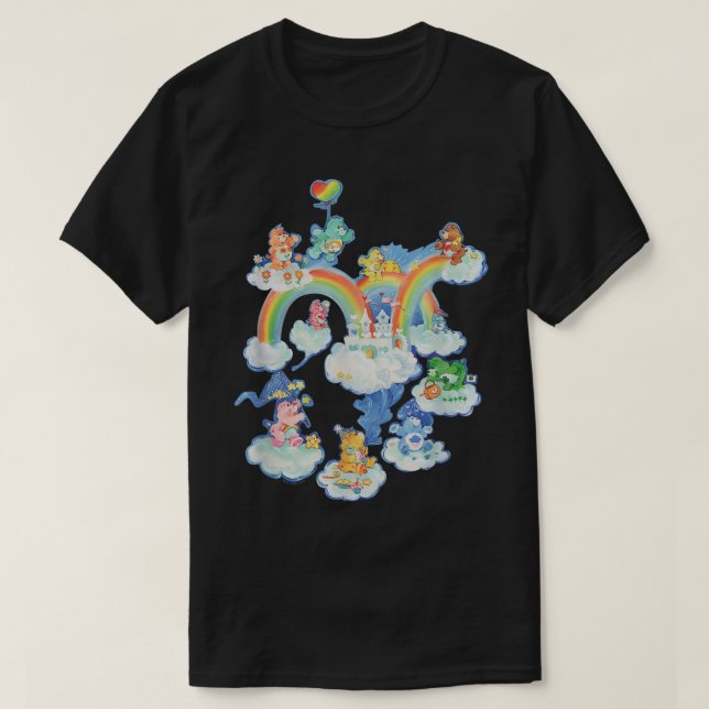 T-shirt Garderies Groupe Ours Nuage Et Arcs-En-Ciel (Design devant)
