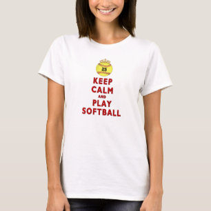 T-shirt GARDEZ LA CHEMISE du BASE-BALL de CALME ET de JEU