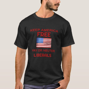 T-shirt Gardez l'Amérique libre d'espionnage ou de Libérau