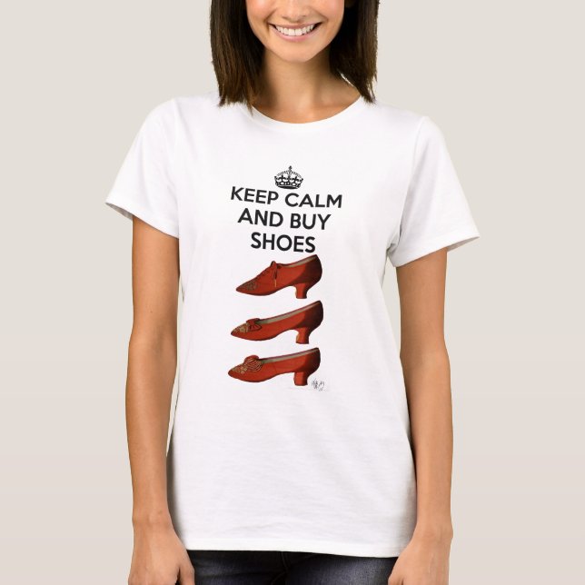 T-shirt Gardez le calme Acheter des chaussures (Devant)