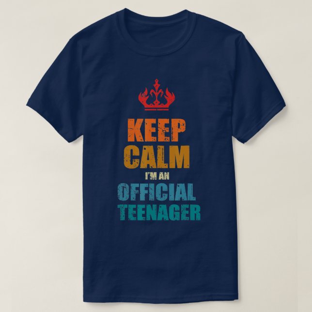 T-shirt Gardez le calme Anniversaire officiel nager 13e Fi (Design devant)
