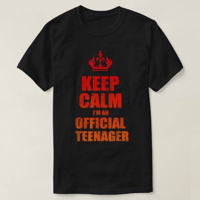 T-shirt Gardez le calme Anniversaire officiel nager 13e Fi (Design devant)
