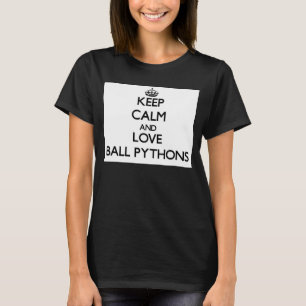 T-shirt Gardez le calme et aimez les pythons de boule