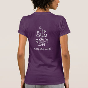 T-shirt Gardez le calme et appelez une femme de ménage