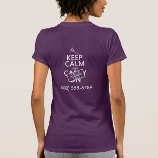T-shirt Gardez le calme et appelez une femme de ménage